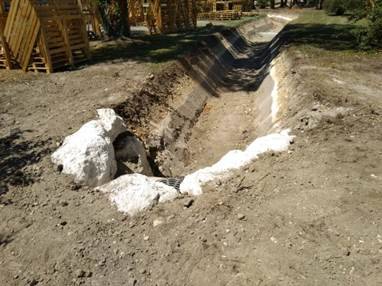 Création de noue récupérant les eaux pluviales à l''Isle-sur-la-Sorgue