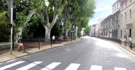 Perspective aménagements abords de la Meyne