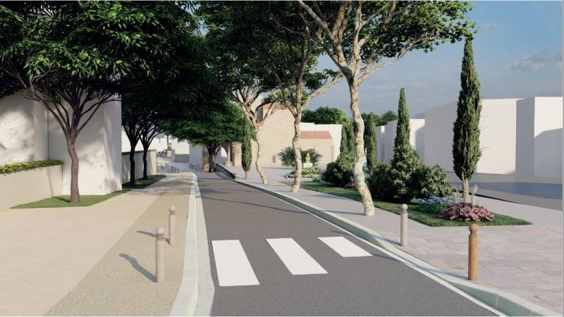 Perspective aménagement Abords Place Mireille